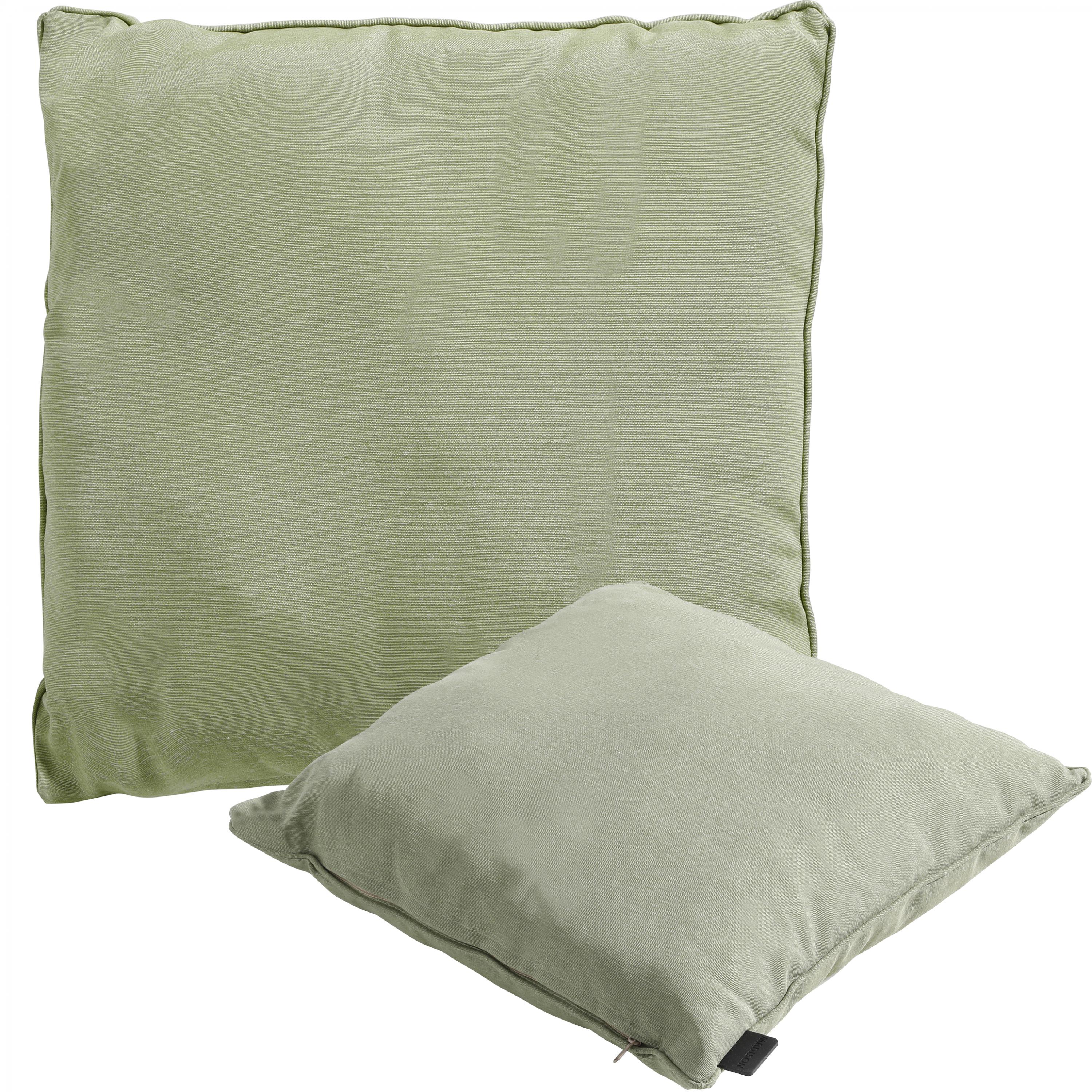 Декоративна възглавница, 45x45, с паспел, цвят салвия